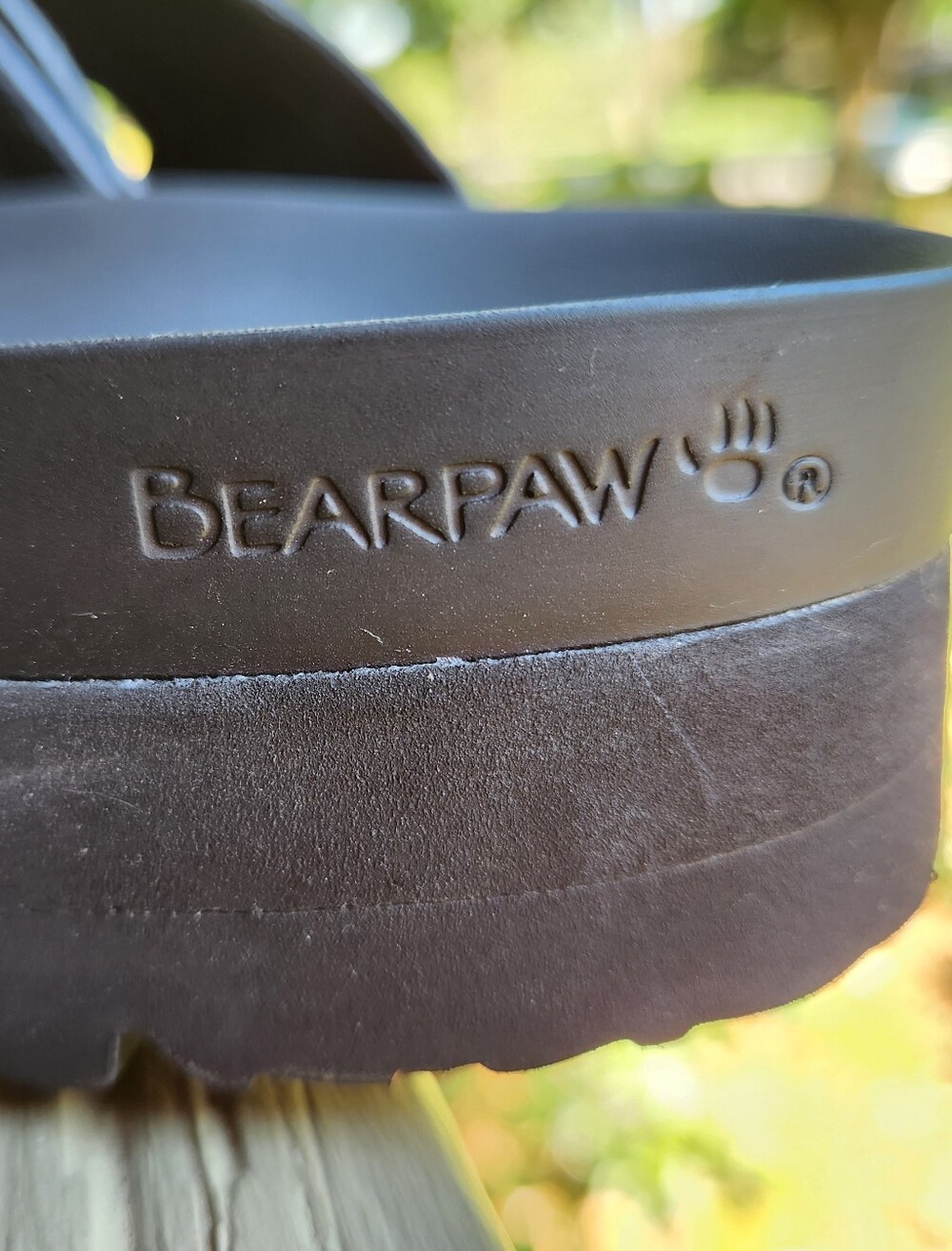 BearPaw Black Textured Double-Buckle Slide Sandals - Picture 8 of 9